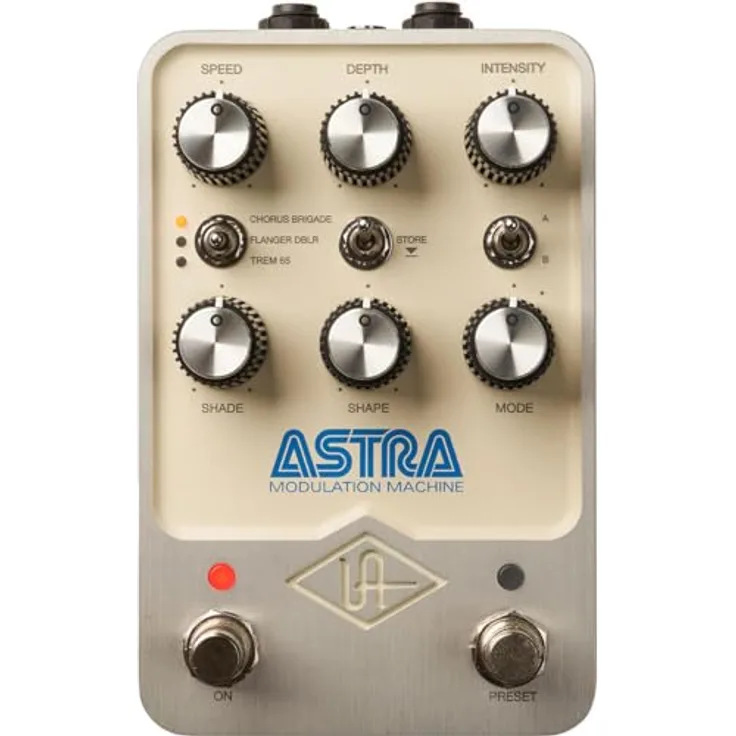Universal Audio UAFX Astra Modulation Machine, Stereo Modulation Pedal mit Chorus, Flanger und Tremolo Effekten, mit Dual-Prozessor UAFX Engine, Preset abspeicherbar, USB-C Anschluss