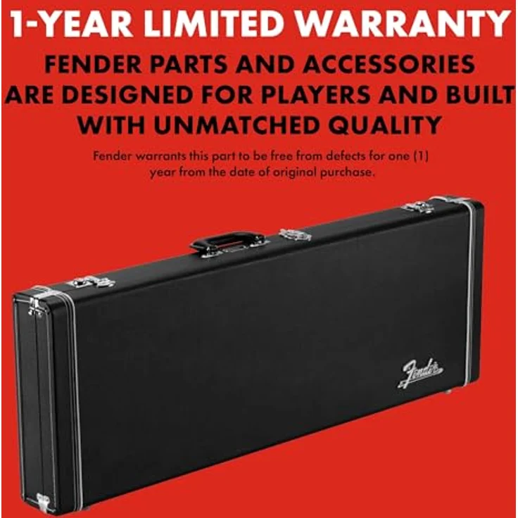 Fender CLSC SRS Case für Stratocaster und Telecaster, Gitarrenkoffer mit schwarz Plüsch-Innenfutter und Zubehörfach, Farbe Black – Bild 7