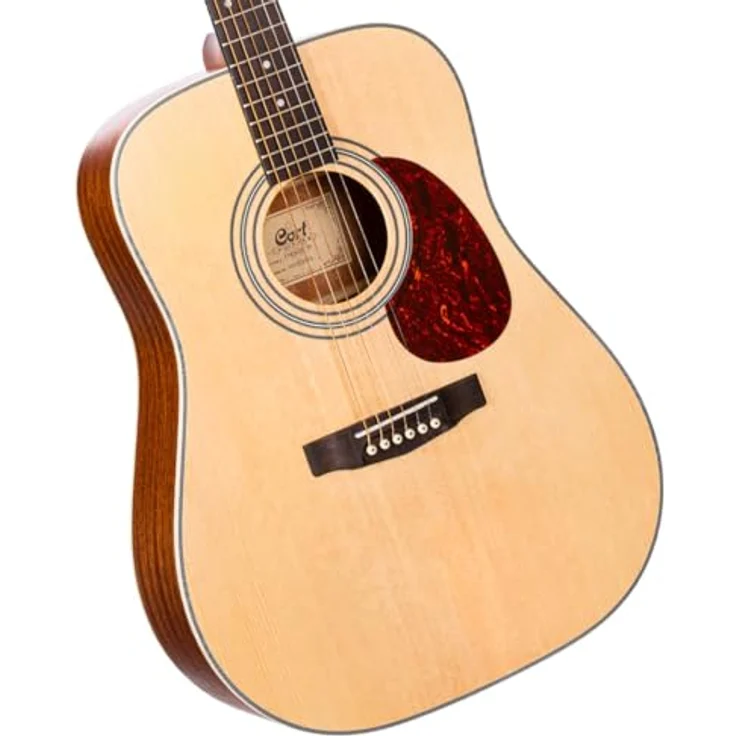 Cort EARTH70-OP Dreadnought Westerngitarre, Linkshänder, Sitka-Fichtenmassivdecke, Mahagoni, Open Pore Finish – Bild 2
