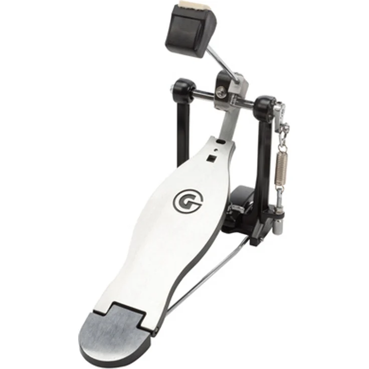 Gibraltar 4711ST Single Pedal Strap, Bass Drum Einzelfußmaschine mit einstellbarer Federspannung und Dual-Beater (Plastik/Filz) – Bild 1