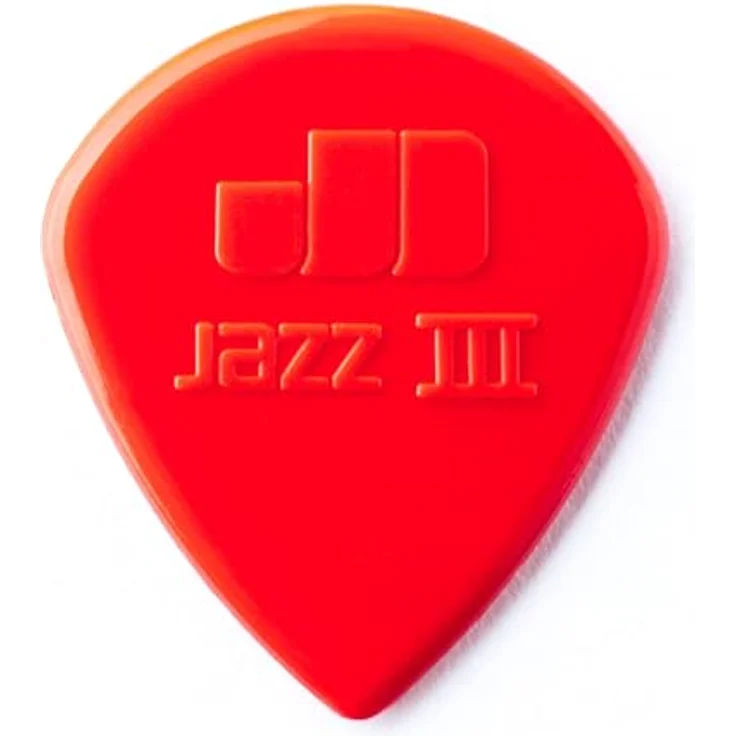 Dunlop Jazz III Nylon Sharp Plektren, 1,38 mm, rot, 6er Pack – Bild 1