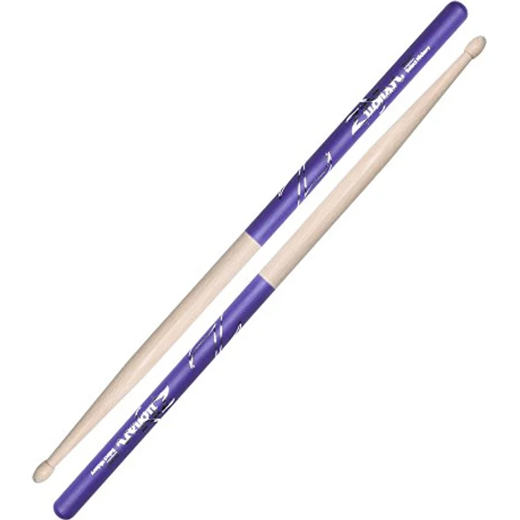 Zildjian 5A Hickory Drumsticks, Oval Wood Tip mit Zildjian DIP-Beschichtung - Rot, 16" Länge, .600" Durchmesser