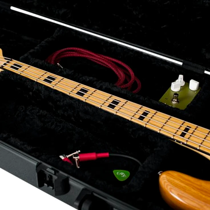 Gator TSA Bass Guitar Case, Koffer für E-Bass mit TSA-zugelassenem Zentralverschluss, schwarz – Bild 16