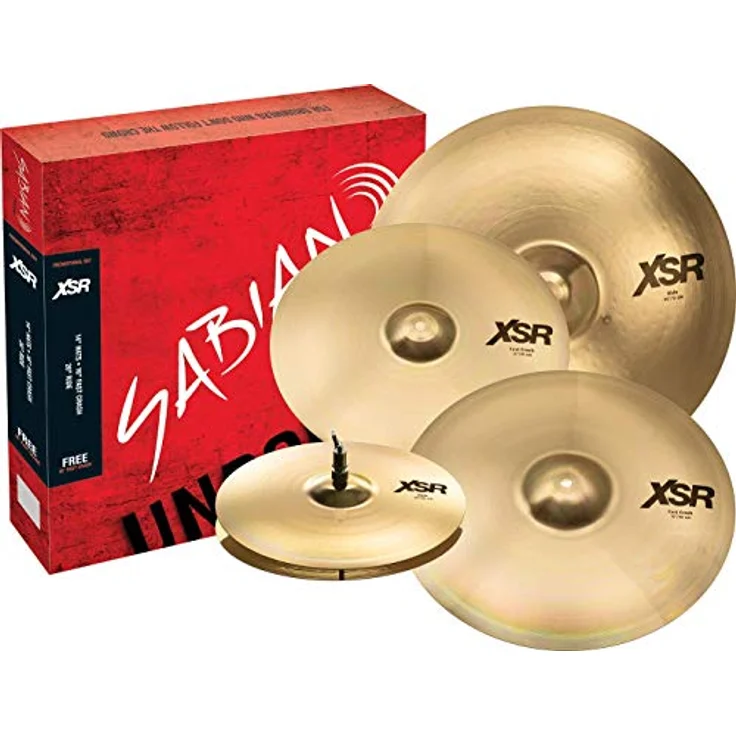 Sabian XSR Performance Set, Schlagzeugbecken-Set mit 14" Hi-Hats, 16" Fast Crash, 20" Ride und kostenlosem 18" Fast Crash – Bild 1