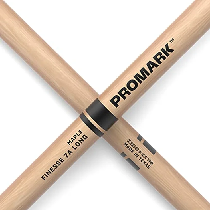 Pro Mark 7A Finesse Long, Drumsticks aus Ahornholz mit rundem Holzkopf, Länge 41,9 cm, Durchmesser 1,35 cm – Bild 5