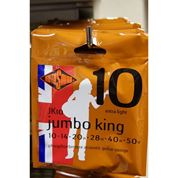 Rotosound JK10 Jumbo King, Phosphor Bronze Gitarrensaiten, 6-Saiter Satz, extra light Saitenstärken: .010" - .050" – Bild 2