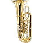 Thomann Thunderbird M F-Tuba, Messingkorpus mit Klarlack, 6 Drehventilen, inklusive Gigbag und Mundstück