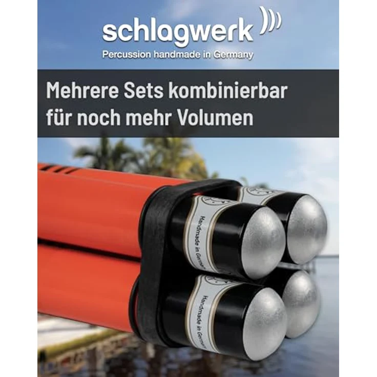 Schlagwerk SK17 Havana Shaker, Shaker aus Aluminium mit Glas/Stahlkugelfüllung, 170mm Länge, 24mm Durchmesser – Bild 3
