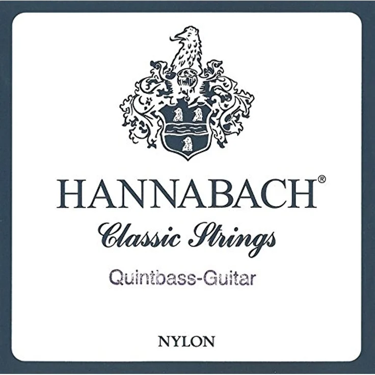 Hannabach 840MT Quintbass-Gitarre, Saiten Satz Medium Tension Nylon/Silber umsponnen für A/D/G/c/e/a Stimmung, 6 Saiten, Mensur 740-750mm – Bild 2