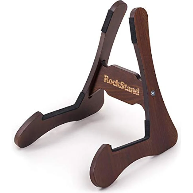 Rockstand Wood A-Frame Stand, Gitarrenständer aus massivem Eschenholz, Brown Oak, geeignet für Akustik-Gitarren und Bässe – Bild 2