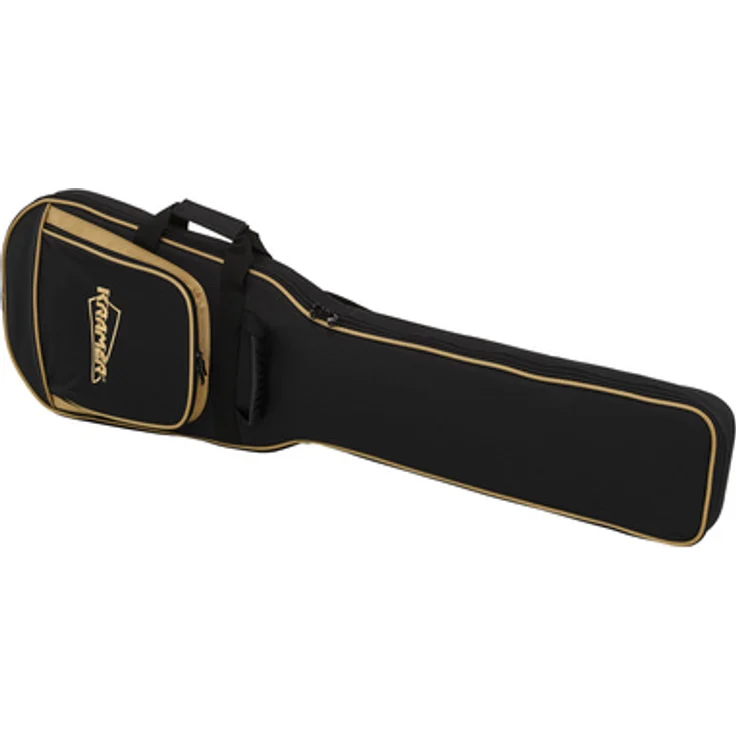 Kramer Guitars Premium Gig Bag Assault/D1, Gitarrentasche für Assault E-Gitarre und D1 E-Bass, Schwarz Gold mit Rucksackriemen und 5 mm Polsterung
