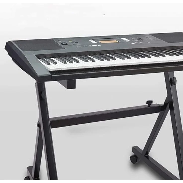 Pyle Z-Design Keyboard Ständer mit Rollen – Höhenverstellbar, mobiler Piano Ständer für E-Piano und Digital Pianos mit 54–88 Tasten, Schwarz – Bild 4