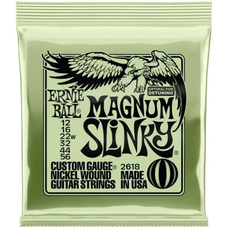 Ernie Ball 2618 Magnum Slinky, E-Gitarrensaiten Set, Nickel Wound, Stärken: 012-016-022W-032-044-056 – Bild 1