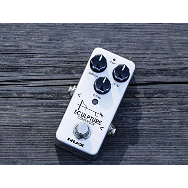 Nux Sculpture Compressor, Gitarren-Effektpedal mit Clean und Clip Mode, True/Buffered Bypass, 174 g – Bild 4