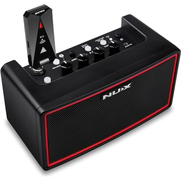 Nux Mighty Air, Modelling Combo Verstärker für E-Gitarre mit Wireless System, 10 Watt, 7 Kanäle, Bluetooth, einschließlich NUX Wireless Sender – Bild 3