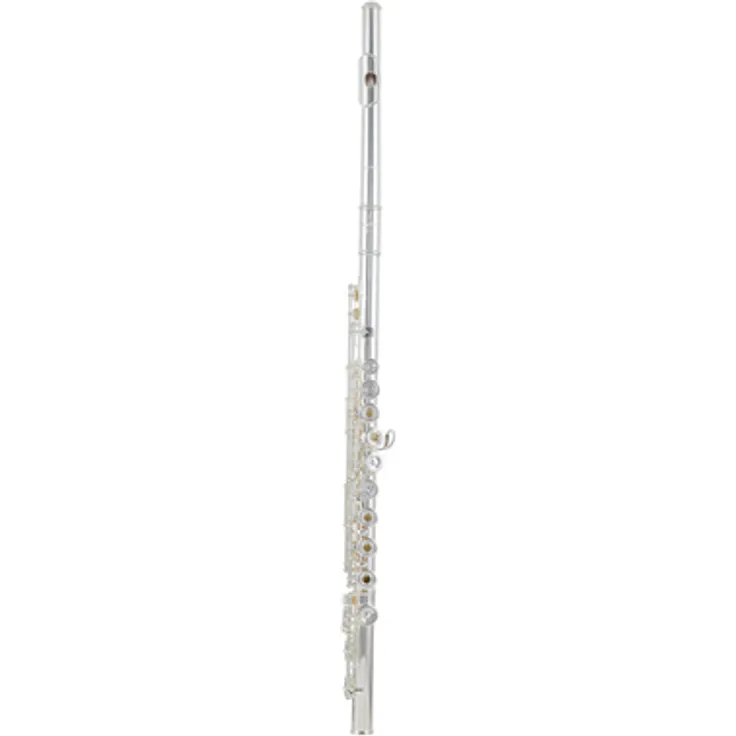 Pearl Flutes Elegante PF-795 RE, Querflöte mit Vollsilber Kopfstück, Neusilber Klappen versilbert und handgefertigtem Holzetui