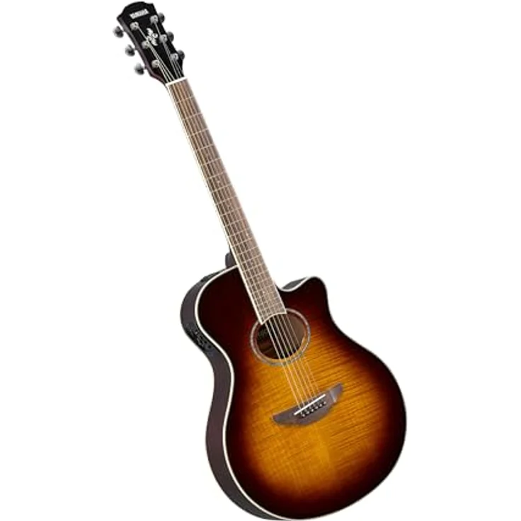 YAMAHA APX600FM Elektroakustik-Gitarre, Geflammte Ahorn-Decke, schlanker Thinline-Korpus, 25" Mensur, System65 Tonabnehmer mit EQ, integriertes Stimmgerät, Tobacco Brown Sunburst – Bild 1