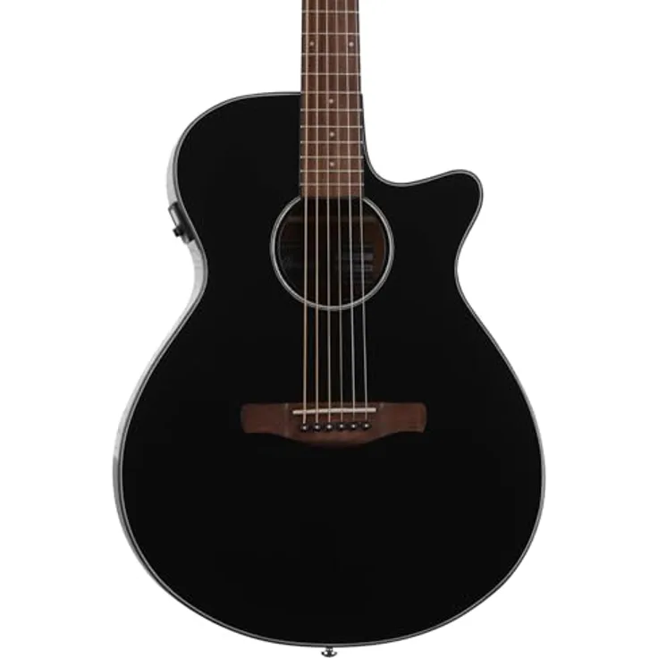 Ibanez AEG50-BK Westerngitarre, Elektro-Akustikgitarre mit Lindenholz-Korpus, mattschwarz, für Kinder ab 10 Jahren
