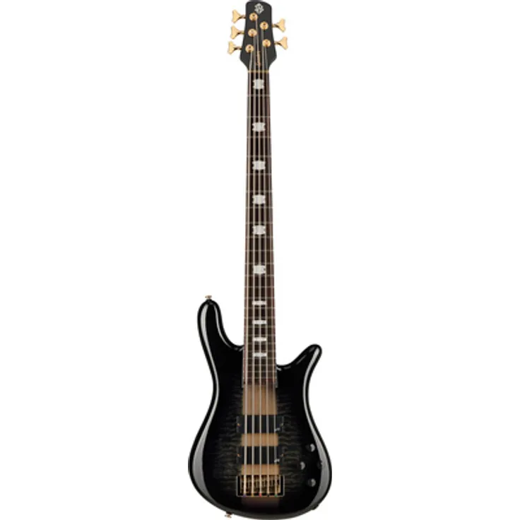 Spector Icon NS-5 NT Black Stain, 5-Saiter E-Bass mit Quilted Maple Decke, Aguilar DCB Tonabnehmer, Farbe: Black Stain