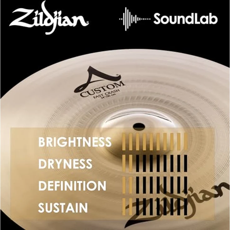 Zildjian 14" A-Custom Fast Crash, Schlagzeugbecken mit brillantem Klang und weichem Ausklingverhalten – Bild 5