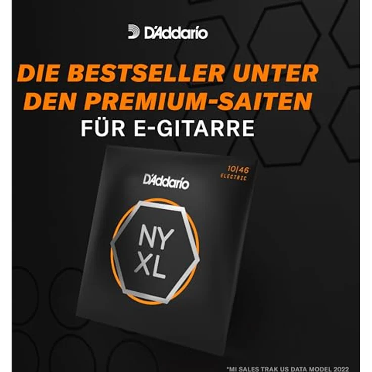 Daddario NYXL0942-3P, E-Gitarrensaiten 3er Pack, High-Carbon-Stahllegierung, Stärke: 009-042, 30% reißfester, höherer Output mit punch und crunch – Bild 2