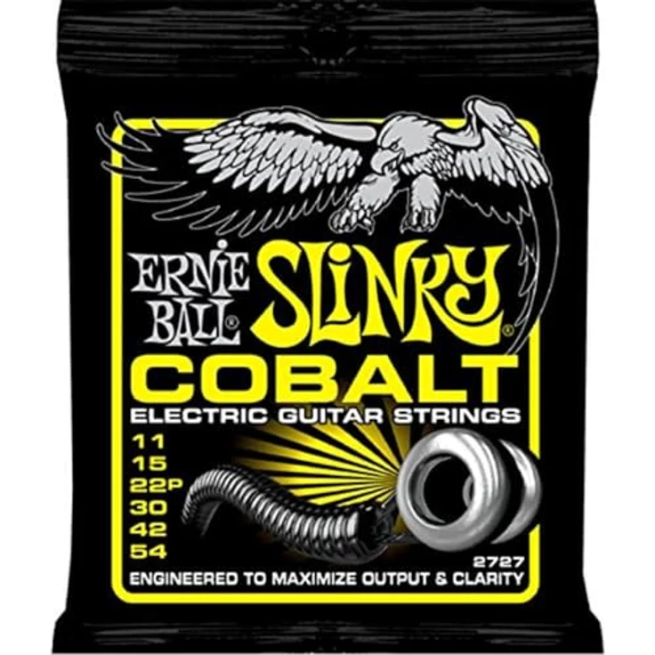 Ernie Ball Beefy Slinky Cobalt E-Gitarrensaiten, Stärke 11–54, verbesserte magnetische Beziehung für starke Bässe und klare Höhen, made in USA – Bild 4