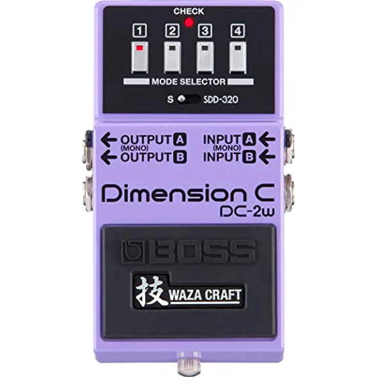 Boss DC-2w Dimension Chorus, Analoges Gitarren-Effektgerät mit 20 Variationen und Waza Serie, 4 Modus-Schalter, Made in Japan