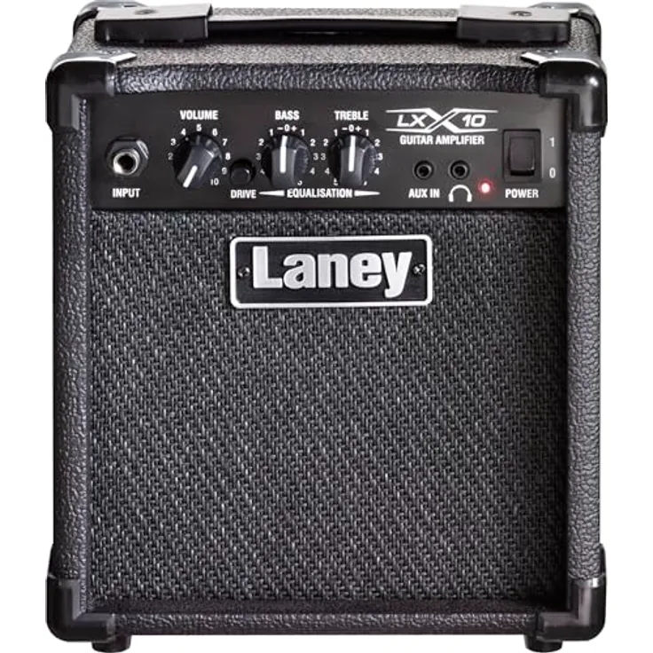 Laney LX Series LX10, 10W Gitarren-Combo-Verstärker mit 5 Zoll Woofer, schwarz und rot