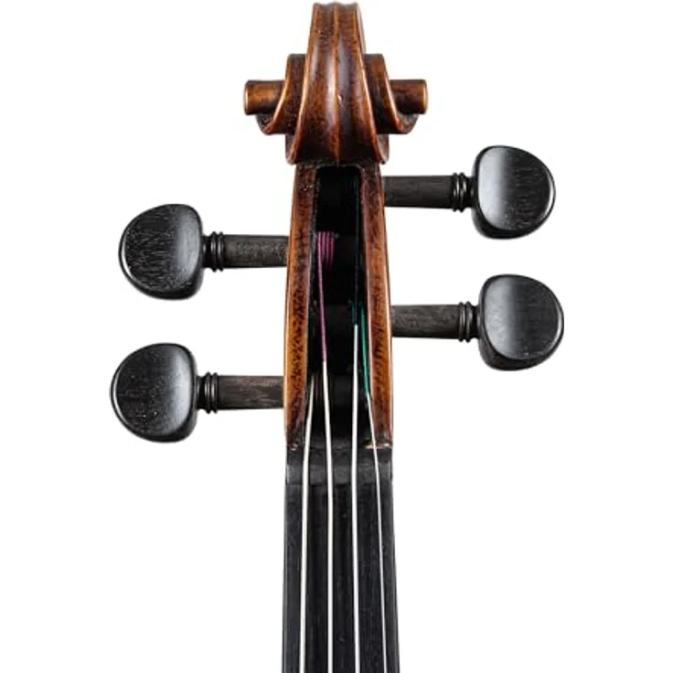 Stentor SR1864 Verona Violine 4/4, handgearbeitet mit massiver Fichtendecke, geflammten Ahornzargen und -boden, Ebenholzgriffbrett, inkl. Holzbogen und "De Luxe" Koffer – Bild 6