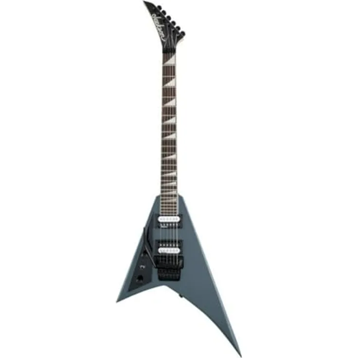 Jackson JS32-L Rhoads AH SG, Linkshänder E-Gitarre mit Linde Korpus, Ahorn Hals, 24 Jumbo Bünden, 2x Humbucker, Satin Gray