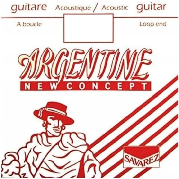 Savarez Argentine E6 .046-1016MF, Akustikgitarrensaite für Gypsy Jazz, brillante Klangqualität, Stahlkern mit versilbertem Kupferdraht