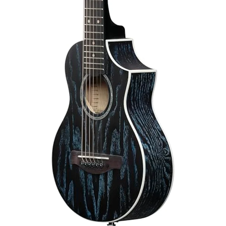Ibanez EWP16EWB-GAO Piccolo Guitar, Cutaway Westerngitarre mit geriegelter Esche, Galaxy Aqua – Bild 4