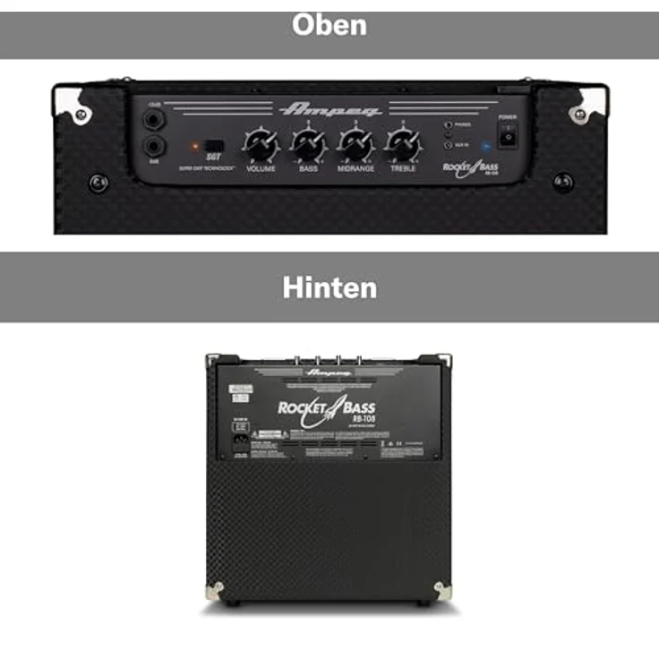Ampeg Rocket Bass RB-110 II, E-Bass Combo mit 50 Watt, 1x 10" Speaker, 3-Band EQ und SGT Overdrive – Bild 3