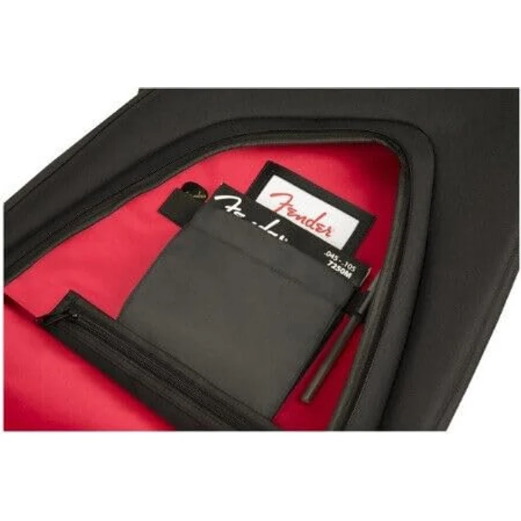 Fender FB620 Bass Guitar Gig Bag, universell mit 20mm Polsterung, Mikrofaser-Futter, schwarz mit rotem Fender Logo – Bild 6