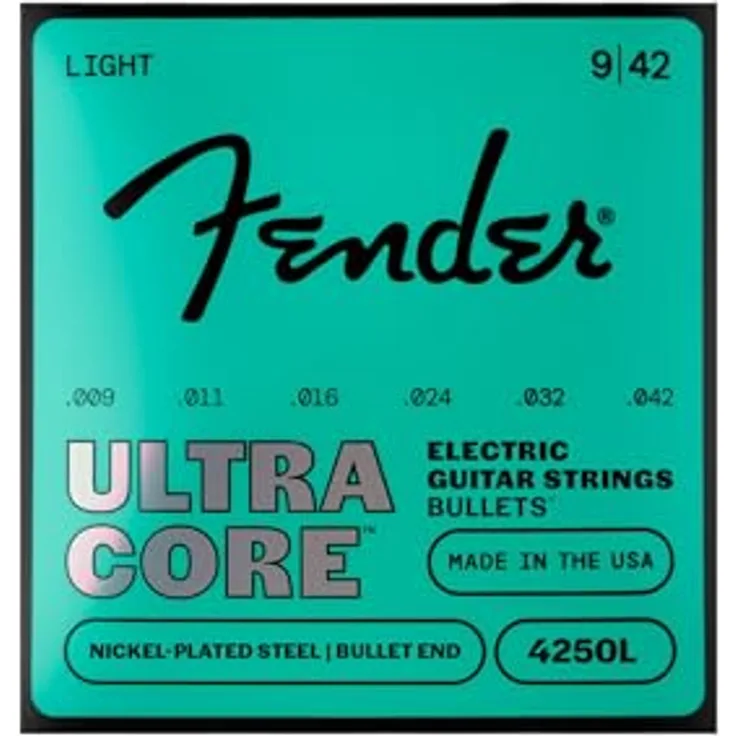 Fender Ultracore 4250L, E-Gitarrensaiten aus Nickel Plated Steel, .009-.042 mit Bullet End