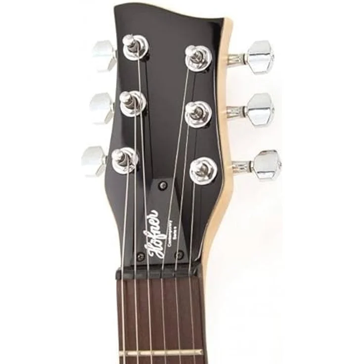 Höfner Shorty R, E-Gitarre mit Linde Korpus, Ahorn Hals, 1 Humbucker Pickup, rot – Bild 3