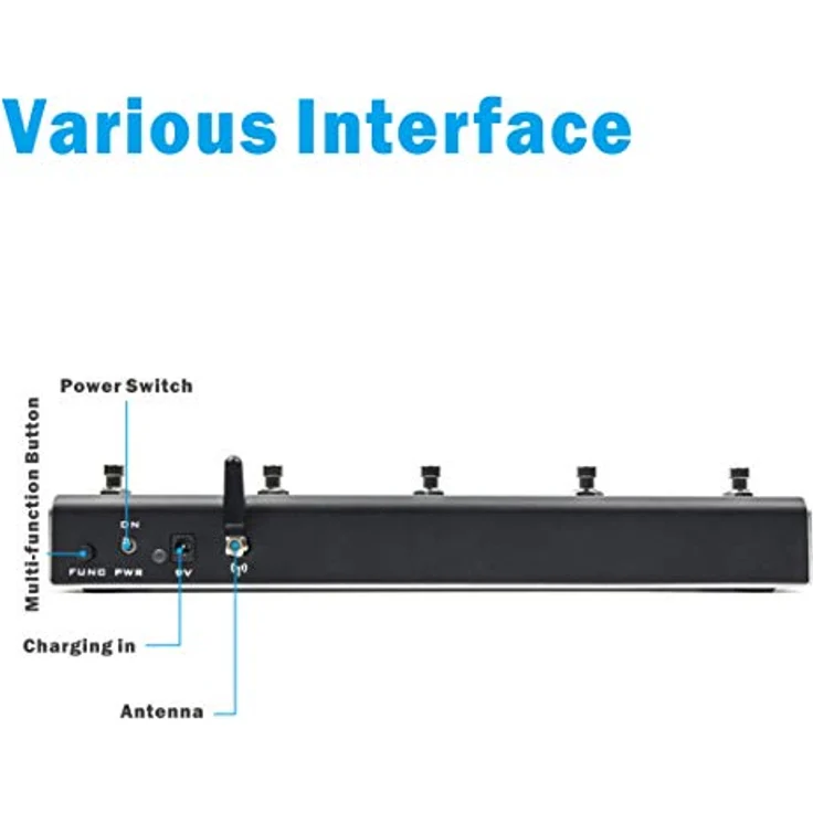 Xsonic Airstep Lite Controller, Smart Multi Controller mit 5 programmierbaren Fußschaltern, kabellosem Bluetooth-Betrieb und 300 Stunden Akkulaufzeit – Bild 5