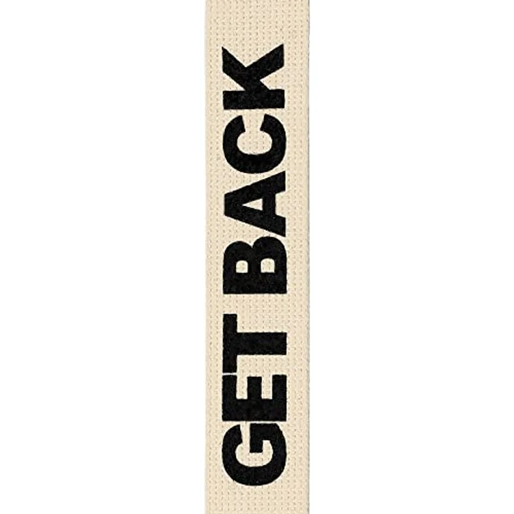 Daddario Beatles Get Back Cotton Strap, Gitarrengurt aus Baumwolle, verstellbar von 81,30 cm bis 140 cm, Aufdruck "Get Back", veganfreundliche Enden – Bild 2