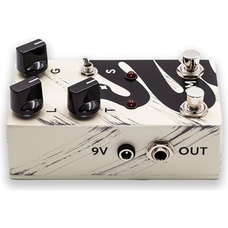 JAM pedals Rattler MKII Distortion, Overdrive-Effektpedal mit symmetrischem/asymmetrischem Clipping, Mid-Boost-Fußschalter, True Bypass – Bild 9