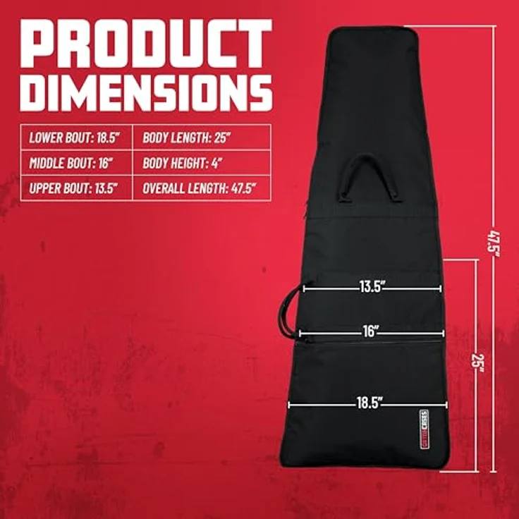 Gator GBE-Extreme-1, Gigbag für E-Gitarren, schwarz, 10 mm Polsterung, leicht, verstellbarer Schulterriemen – Bild 6