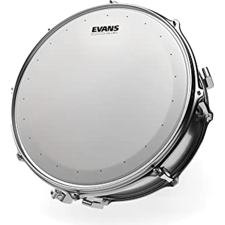 Evans 13" Genera HDD Coated Snare Fell, zweischichtiges Schlagzeugfell mit Dämpfungsring und kontrolliertem Sustain, weiß aufgerauht – Bild 3