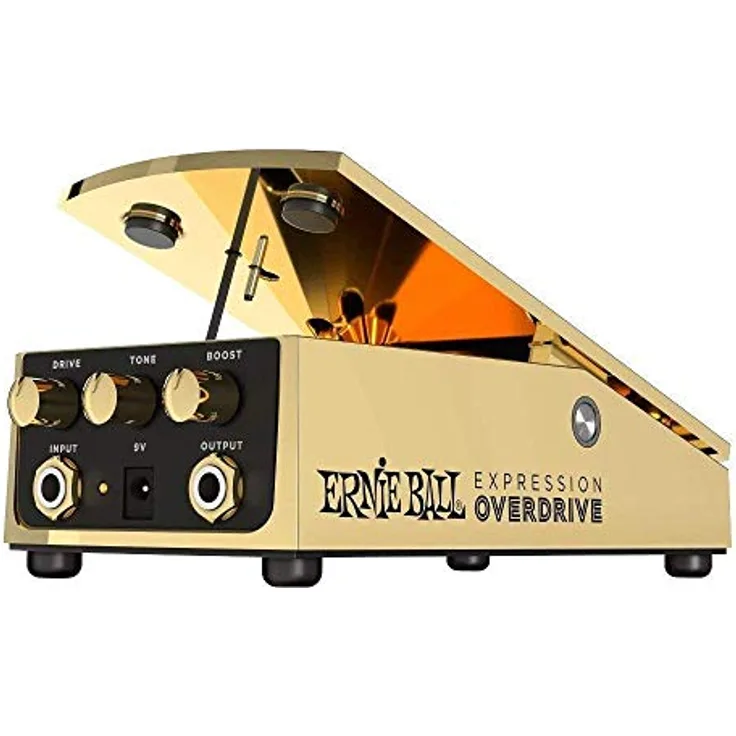 Ernie Ball 6183 Expression Overdrive, Overdrive-Pedal mit Drive, Tone & Boost Reglern, Klinkeneingang und Klinkenausgang