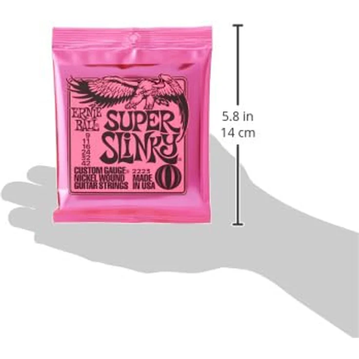 Ernie Ball Super Slinky Nickel Wound E-Gitarrensaiten, 6er-Pack, Stärke 9-42, heller ausgewogener Ton, Element Shield-Verpackung – Bild 2