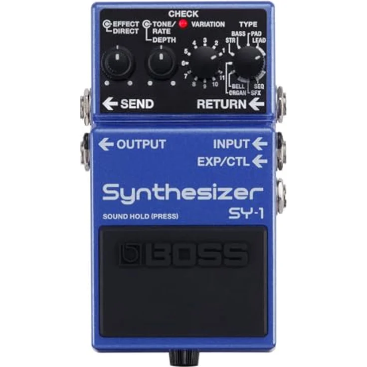 BOSS SY-1 Synthesizer Gitarrenpedal, 121 reaktionsstarke Sounds, Plug-and-Play ohne Latenz, robuste Konstruktion – Bild 1