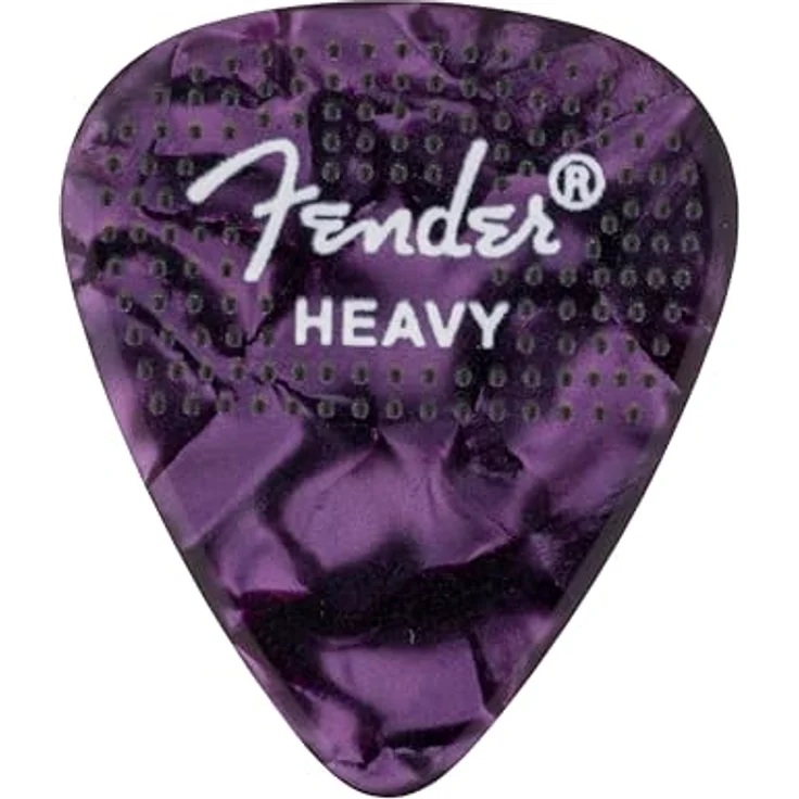 Fender 351 Dotted Celluloid Plektren, 12er Pack in verschiedenen Farben, Heavy, rutschfeste genoppte Oberfläche – Bild 5