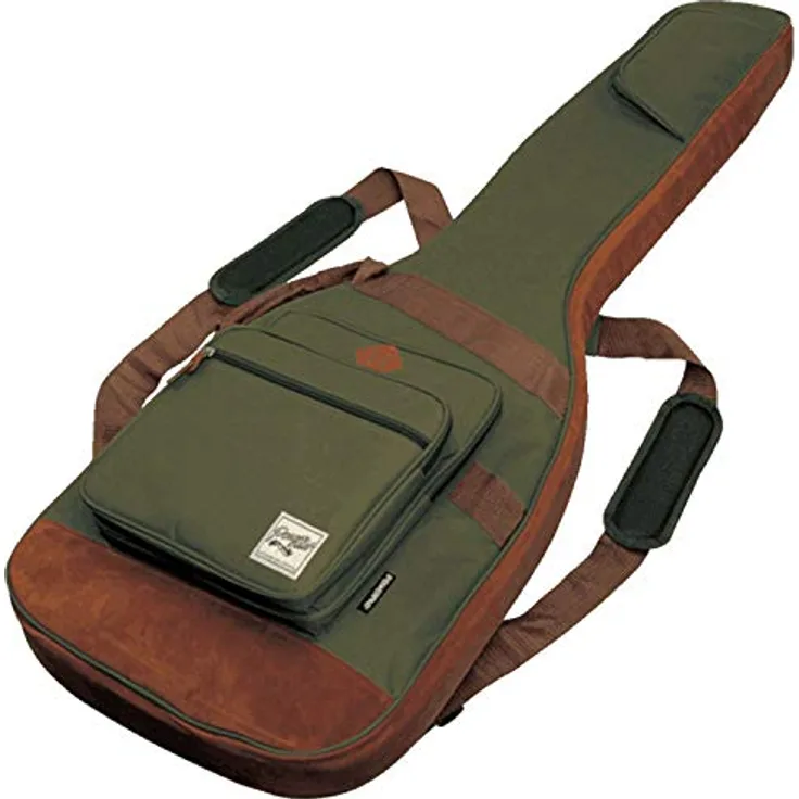 Ibanez IBB541-MGN Powerpad Gigbag, E-Bass Gigbag mit 15mm Polsterung, moss green, inklusive Zubehörfächern und Rucksackgarnitur