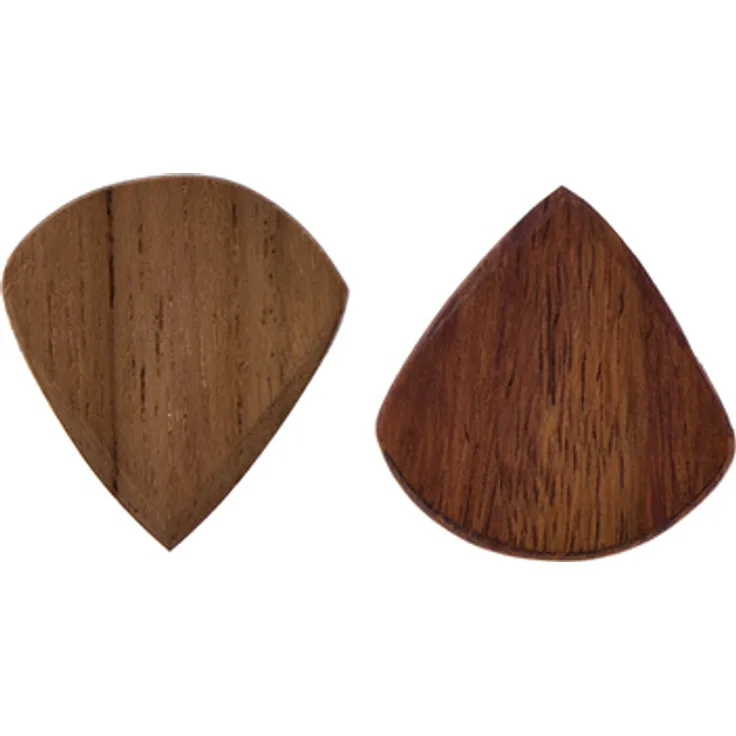 Harley Benton JazzCraft Teak Pick Set, 2er Set Jazz-Plektren aus Teakholz