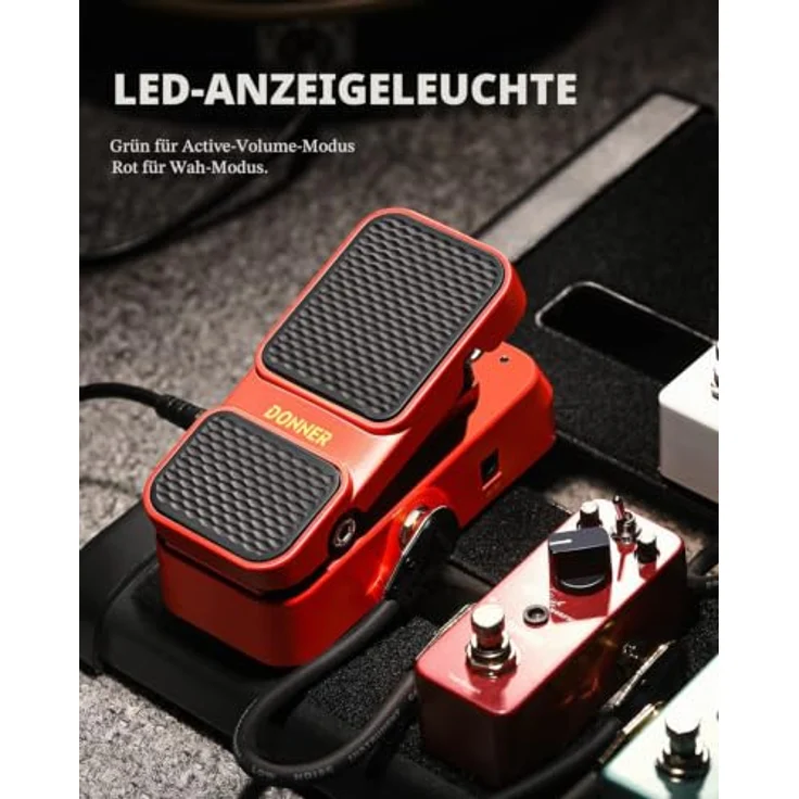 Donner Wah Volume Pedal, 2 in 1 Mini-Vintage-Effektpedal mit aktivem Wah-Wah-Lautstärkeregler, leicht und tragbar – Bild 5