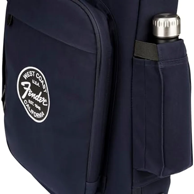 Fender Troubadour Electric Guitar Gigbag, gewachstes Polyestersegeltuch mit 25mm Polsterung, Navy color – Bild 3