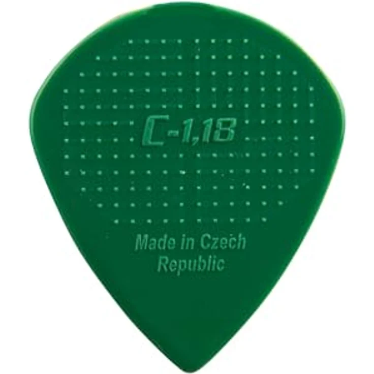 D-Grip Picks Jazz C Nylon Plektrum, Dunkelgrün, 1,18mm, 6 Stück, 3D-Grip-Textur – Bild 2